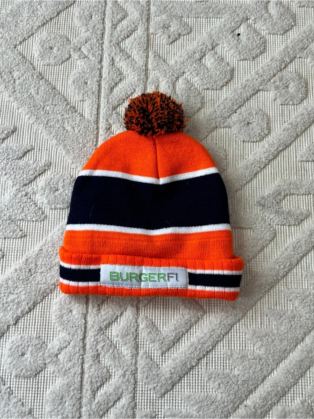 Auburn University Pom Beanie Knit Hat - Orange